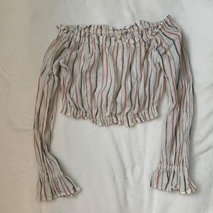 Billabong crop striped long sleeve